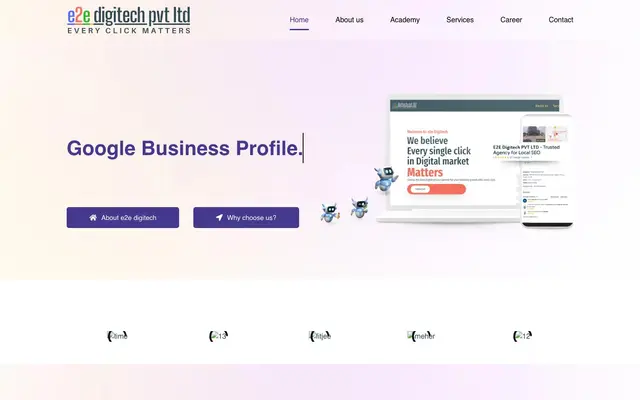 E2E Digitech Pvt ltd website