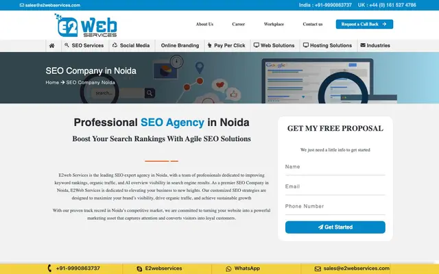 E2Web Services website