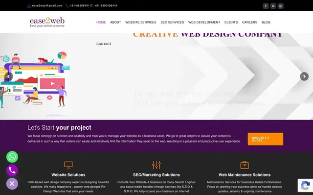 Ease2web Web Design Services website