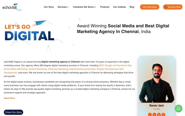 echoVME Digital website