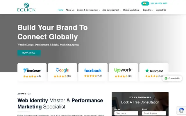 Eclick Softwares & Solutions website