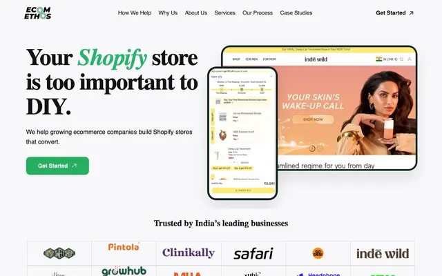 Ecom Ethos website