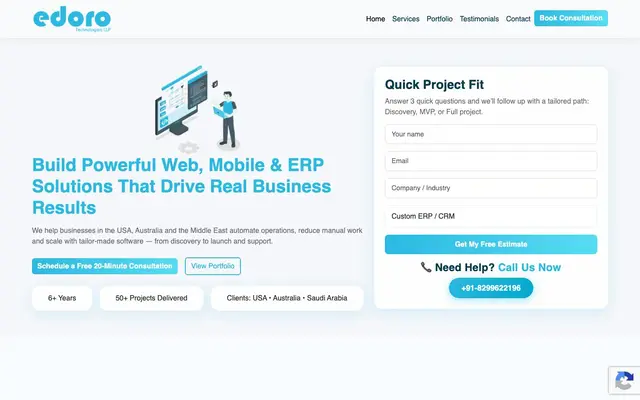 Edoro Technologies LLP website