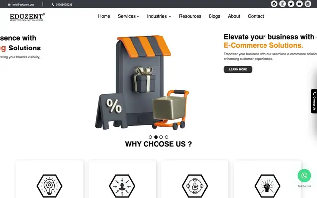 Eduzent Infotech Private Limited website