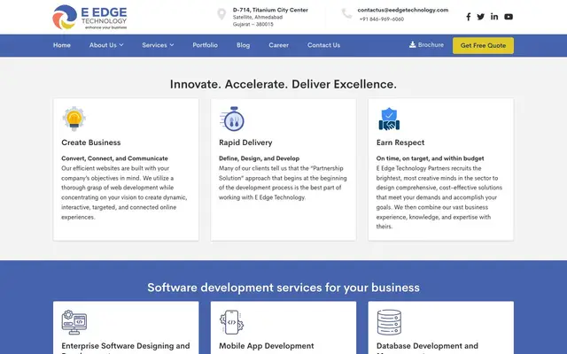 E Edge Technology PVT LTD. website