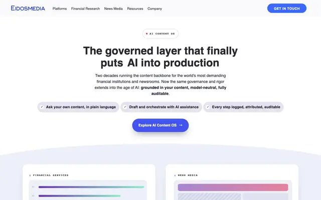 Eidosmedia website
