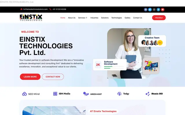 EINSTIX TECHNOLOGIES Pvt. Ltd. website