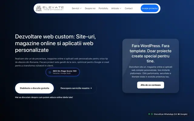Elevate Web Dynamics website