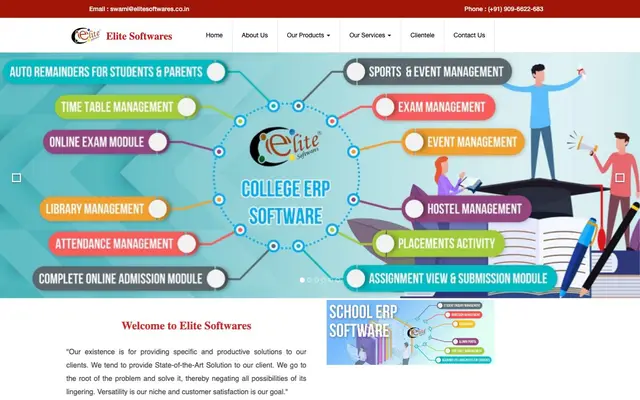 Elite Softwares website
