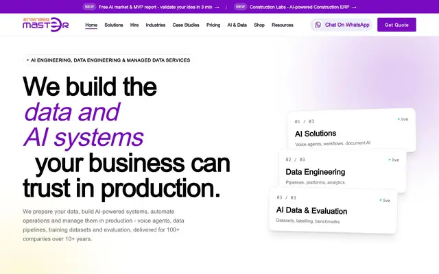 Engineer Master Solutions Pvt. Ltd. website