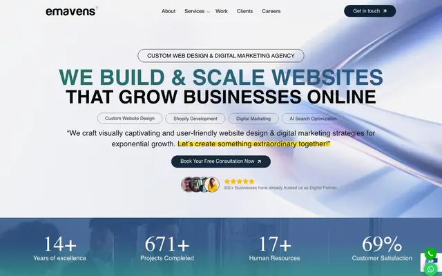 eMaven Solutions Pvt. Ltd. website
