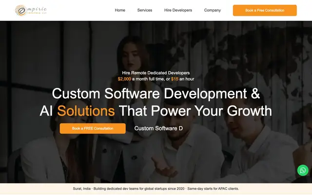 Empiric Infotech LLP - AI-Powered Custom Web & Mobile App Development Services website