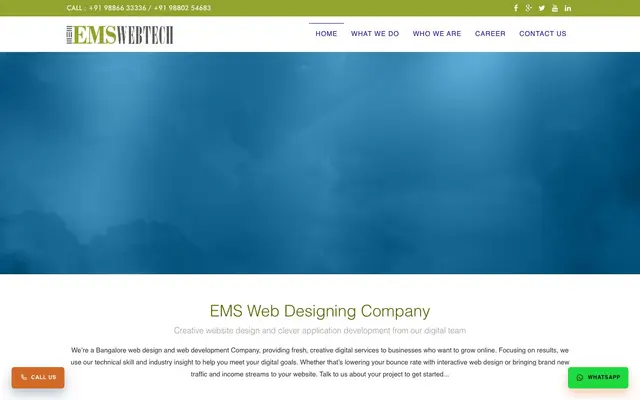 EMS WebTech Pvt Ltd website