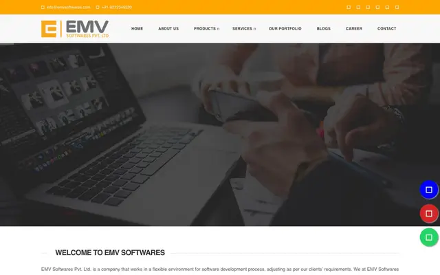 EMV Softwares Pvt. Ltd. website