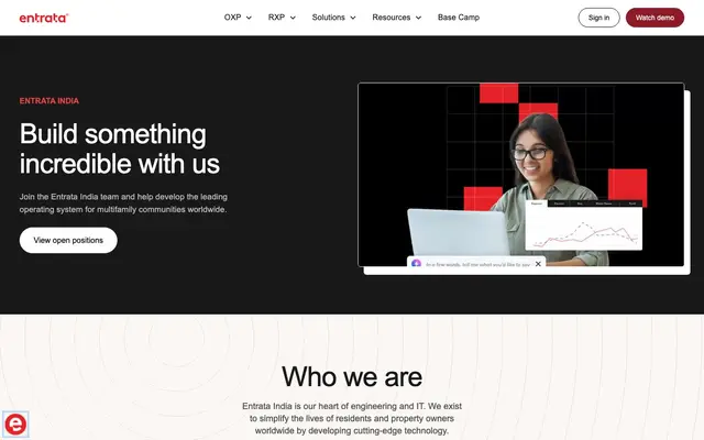Entrata India website