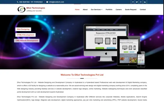 ENut Technologies website