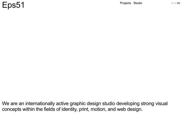 Eps51 graphic design studio website