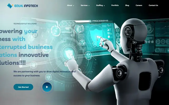 Equal Infotech Pvt. Ltd website