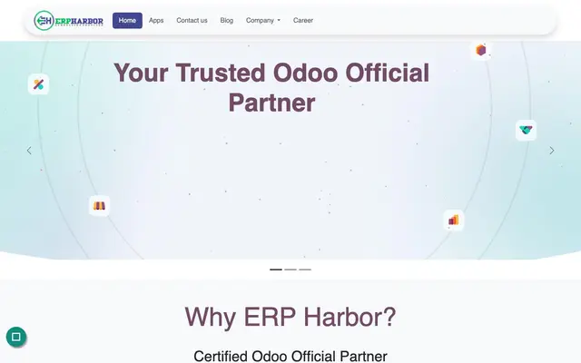 ERP Harbor -Odoo Official Partner | Top 10 ERP Consultant & Software Company | CRM, CMS | Odoo ERP Consultancy & Development website