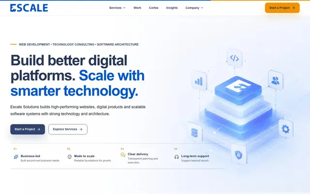 Escale Solutions website