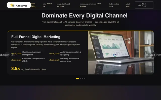 ET Creatives website