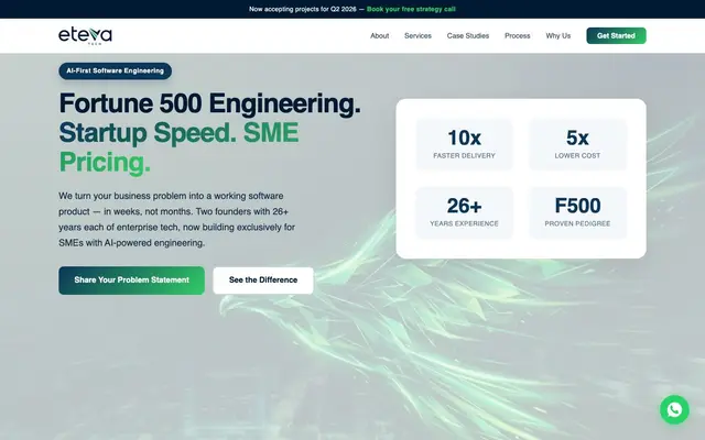 Eteva Tech LLP website