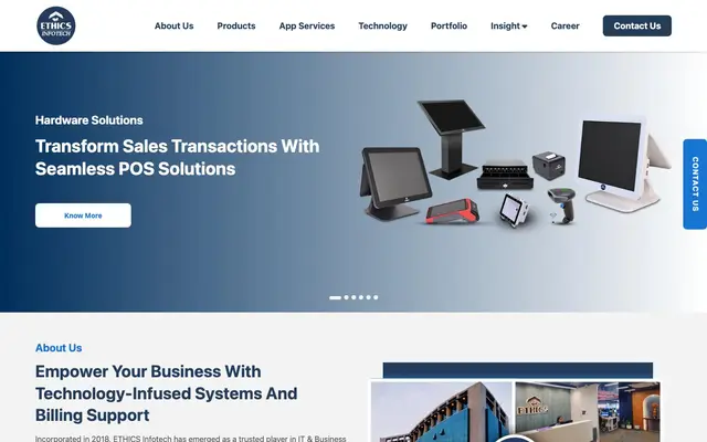 Ethics Infotech LLP website