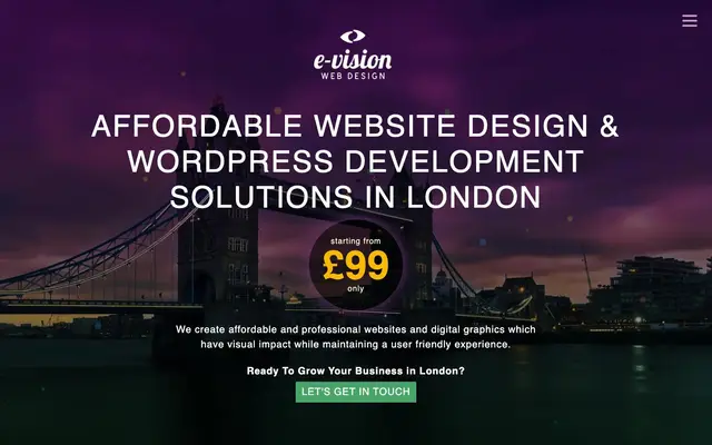 E-vision Web Design - Affordable Website Design Solutions For Small Businesses in London website