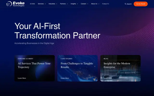 Evoke Technologies website