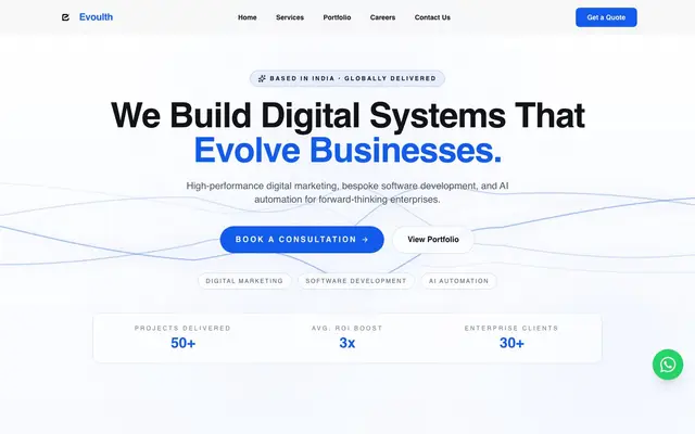 Evoulth Pvt Ltd website