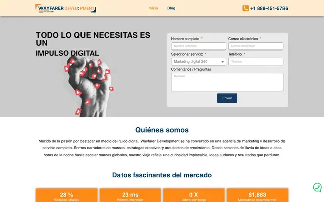 Diseño Waywest website