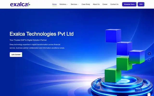 Exalca Technologies Pvt Ltd website