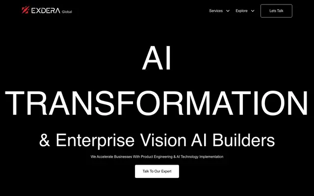 EXDERA GLOBAL : AI Transformation & Digital Experience website