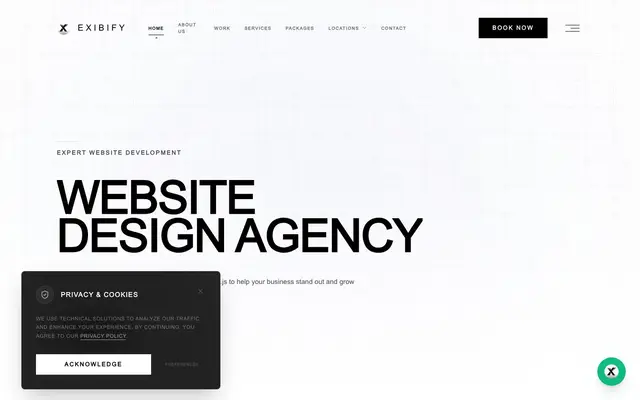 Exibify Website Design Services London UK website