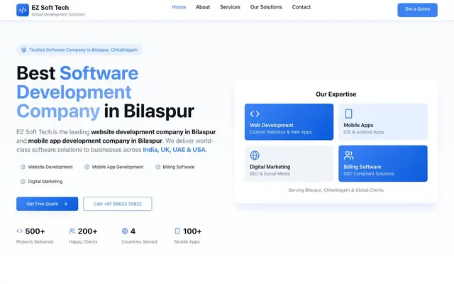 EZ Soft tech website