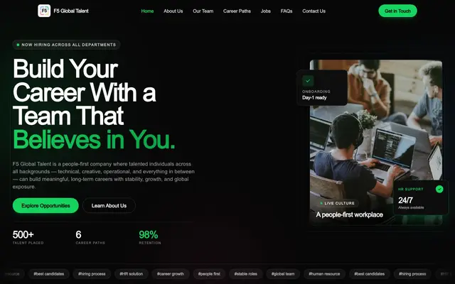 F5 Global Talent Private Limited website