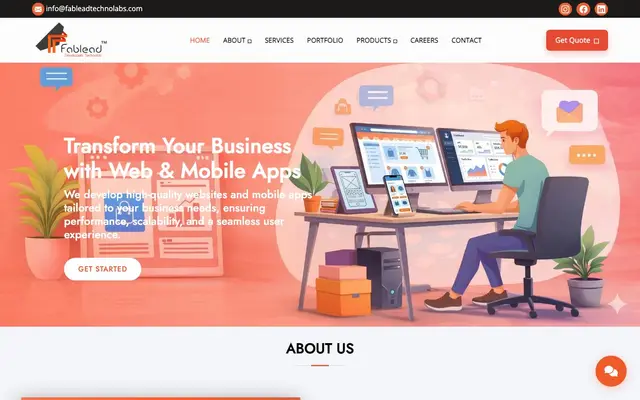 Fablead Developers Technolab website