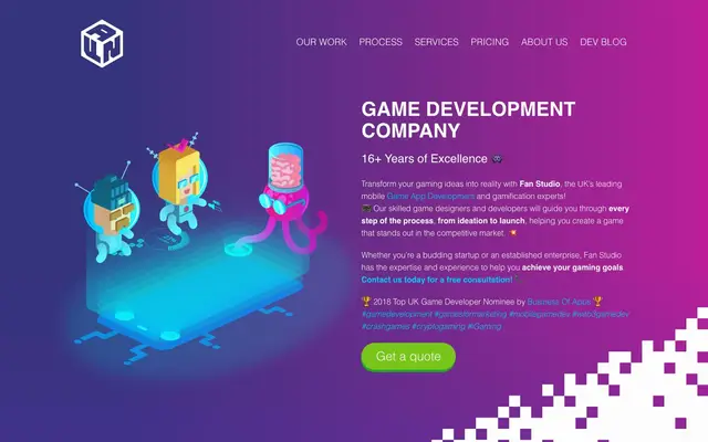 ️ 🕹️Fan Studio Game App Development Company London website