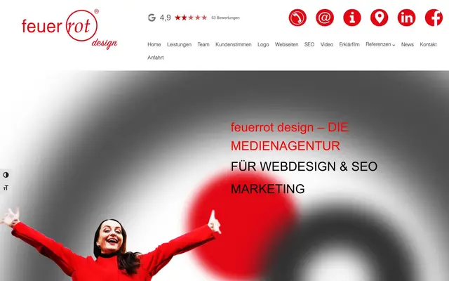 feuerrot design - die Medienagentur für Webdesign & SEO Marketingkonzepte website