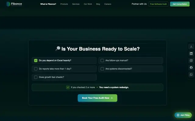 Fibonce Tech Solutions Pvt Ltd website