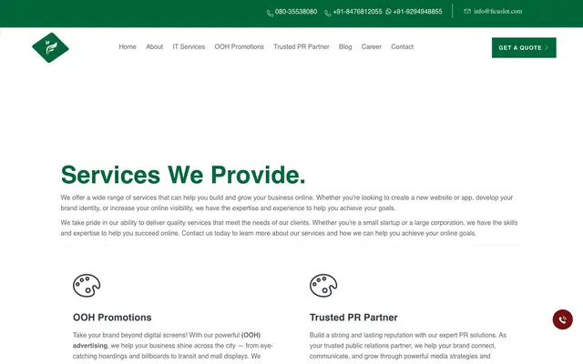 Ficuslot Innovation Pvt Ltd website