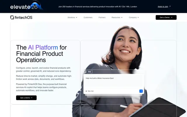 FintechOS website