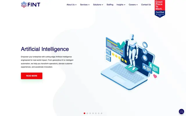 Fint Solutions website
