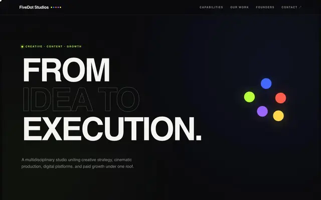 FiveDot Studios website