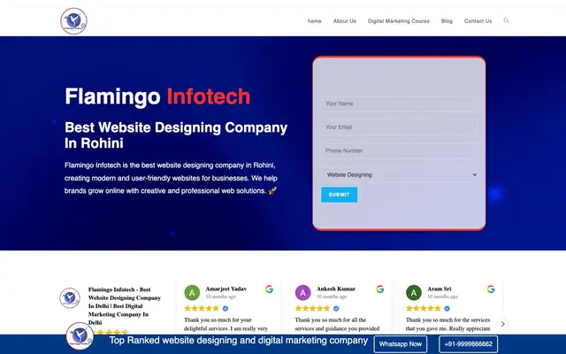 Flamingo Infotech website