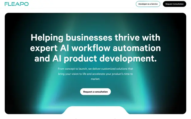 Fleapo Co. - AI Driven Software Development Company website