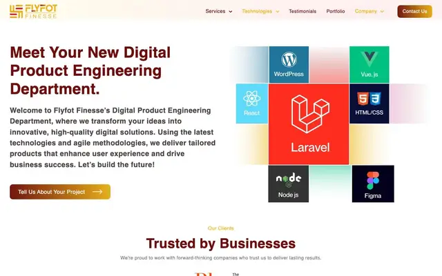 Flyfot Finesse website