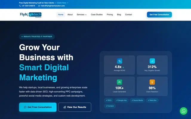 Flyhightech Solutions website