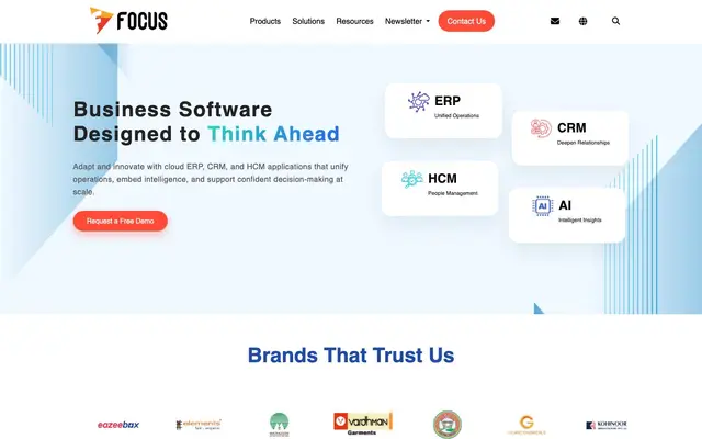 Focus Softnet website