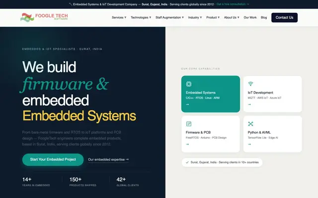 Foogle Tech Software website